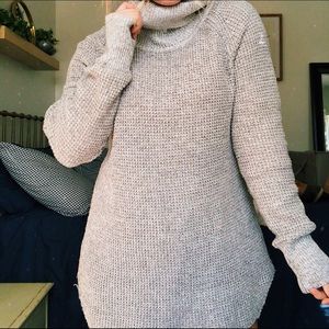 Grey Turtleneck Sweater